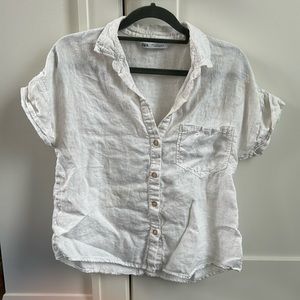 EUC Zara linen shirt